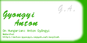 gyongyi anton business card