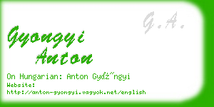 gyongyi anton business card